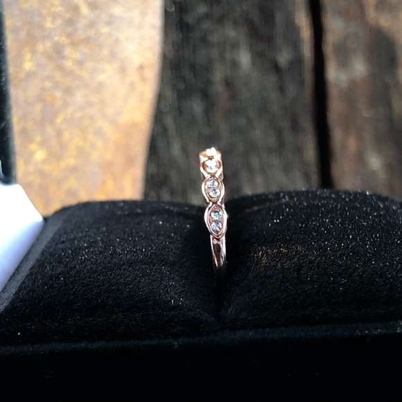 MILGRAIN ROSE GOLD BAND - Picture 5 of 6